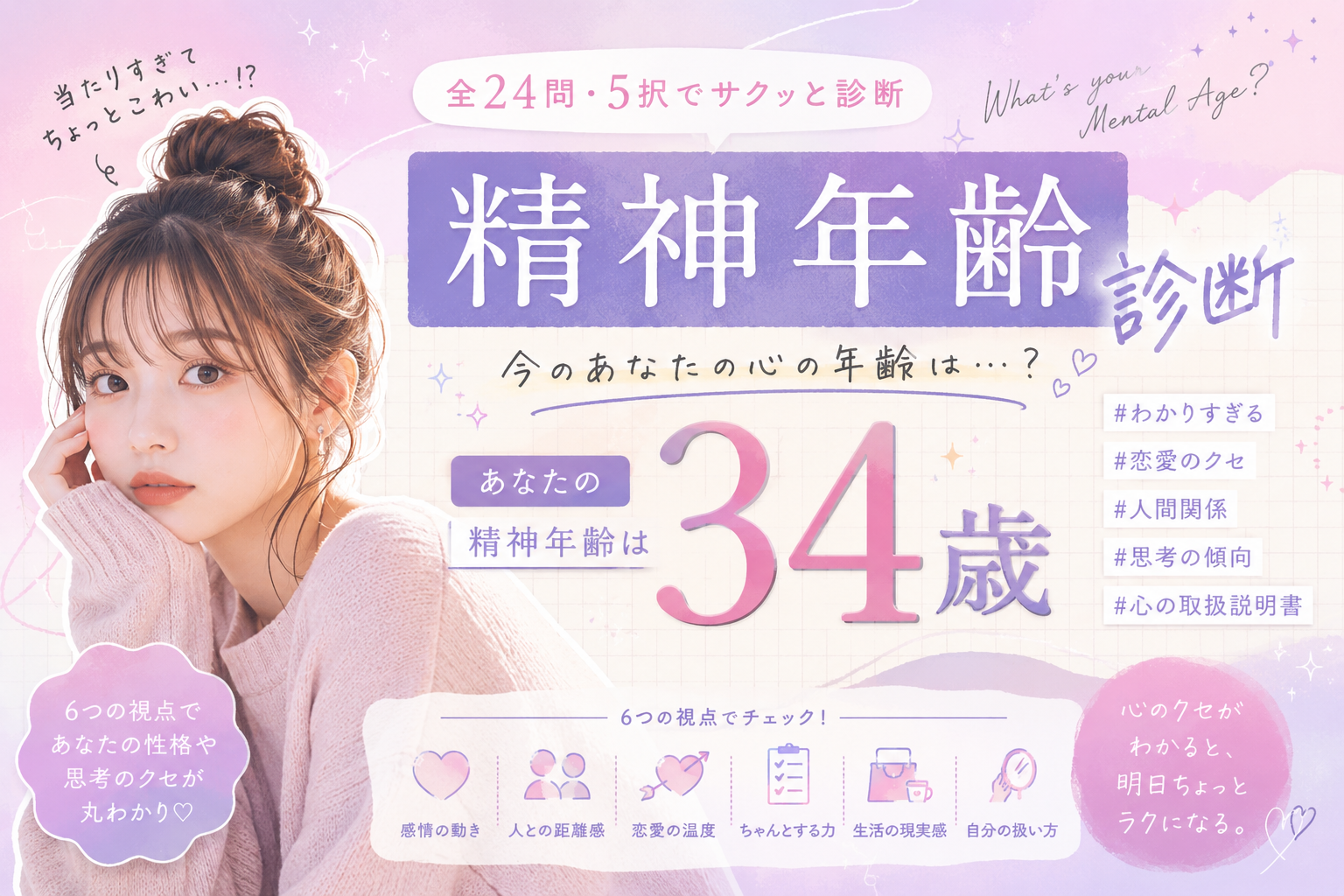 精神年齢診断のキービジュアル